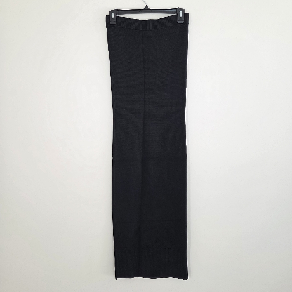 J. Crew Cyan Strapless Sweater Midi Dress Black Contour Sheathe - Picture 5 of 8